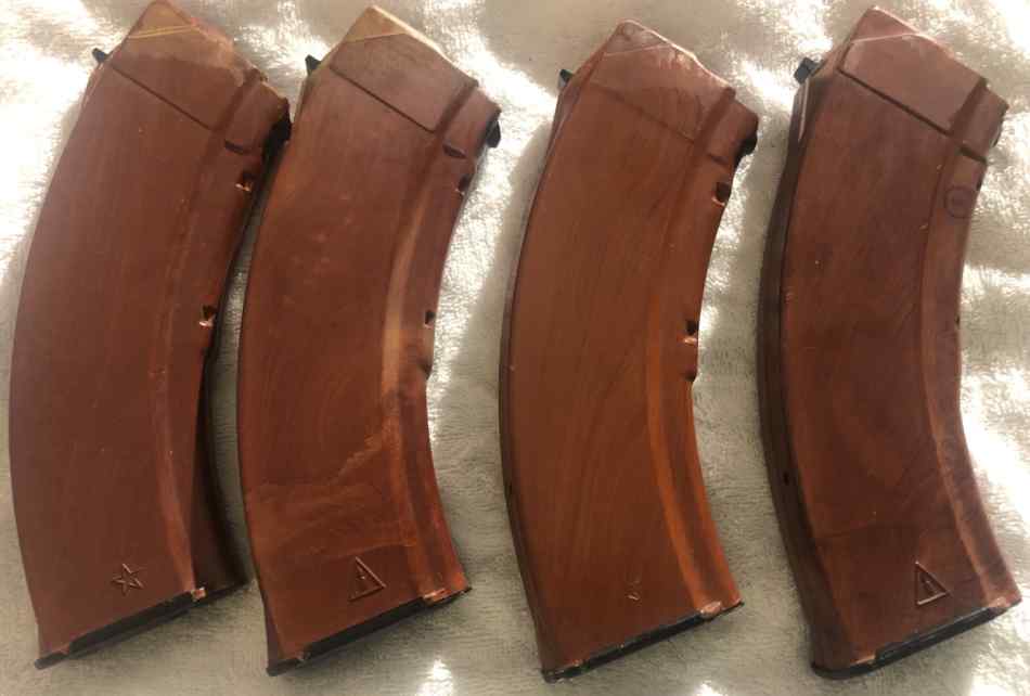 4 Russian Bakelite 7.63x39 AK-47 Mags IZZY &amp; TULA